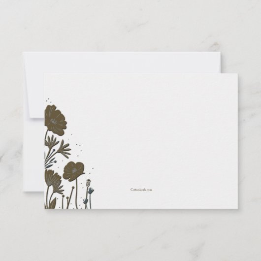 Stroomverbruik sympathie bedankt kaart (Achterkant)