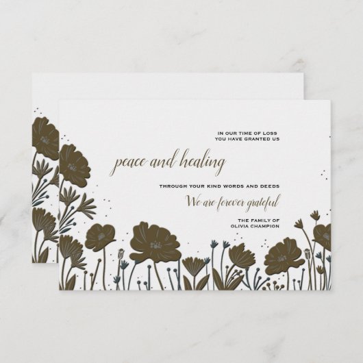 Stroomverbruik sympathie bedankt kaart (Voorkant / Achterkant)