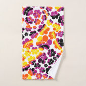 Stroomverbruik - zwart, roze, Oranje en geel Bad Handdoek (Handdoek)