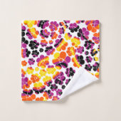 Stroomverbruik - zwart, roze, Oranje en geel Bad Handdoek (Wasdoekje)