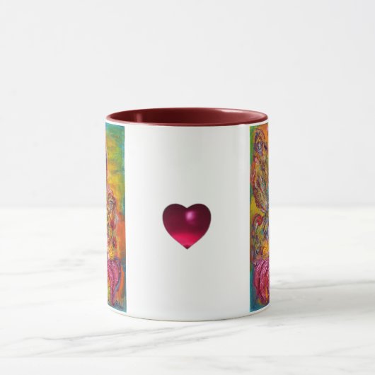 STROOMVRIJHEID OP DE PINK IRIS-fantasie Mok (Midden)