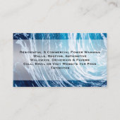 Stroomwasdruk Blauwe golfmeter Visitekaartje (Achterkant)