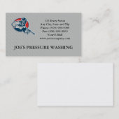 Stroomwasdruk waterblaaswerker visitekaartje (Voorkant / Achterkant)