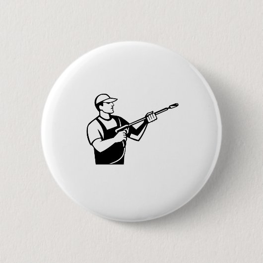 Stroomwasmachine met waterblaasdruk wassen ronde button 5,7 cm (Voorkant)