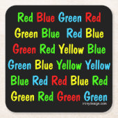 Stroop Test (Donker) Kartonnen Onderzetters (Voorkant)