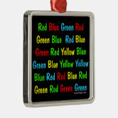 Stroop Test (Donker) Metalen Ornament (Rechts)