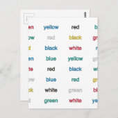 Stroop Test Engels Briefkaart (Voorkant / Achterkant)