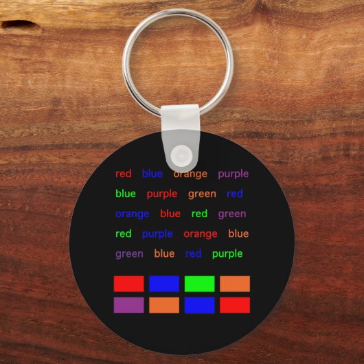 Stroop-test Sleutelhanger (Voorkant)