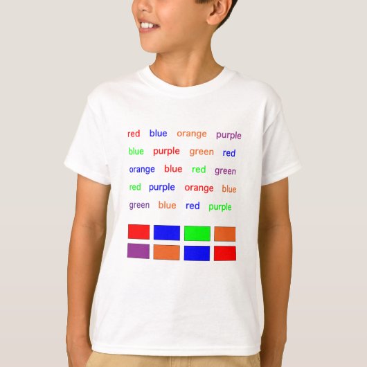 Stroop-test T-shirt (Voorkant)