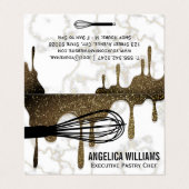 stroopglitterdruppel | Marmer | Gereedschap Schijf Visitekaartje (Buitenkant ongevouwen)