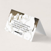 stroopglitterdruppel | Marmer | Gereedschap Schijf Visitekaartje (Achterkant)