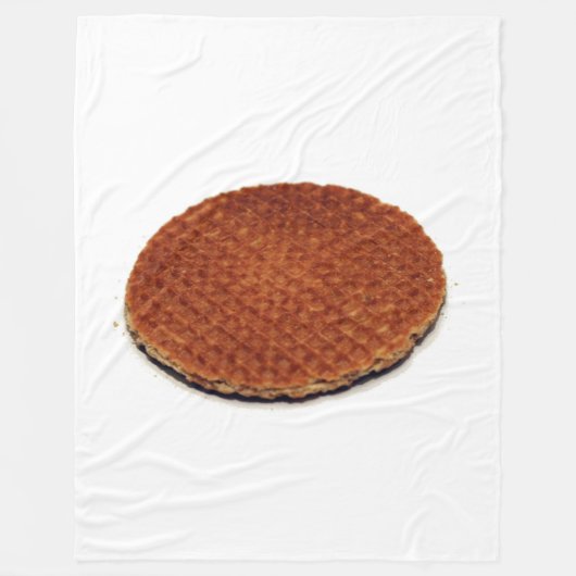 Stroopwafel Fleece Deken (Voorkant)