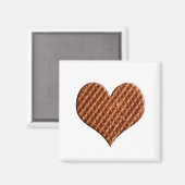 Stroopwafel hartjes magneet (Voorkant / Achterkant)