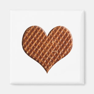 Stroopwafel hartjes magneet