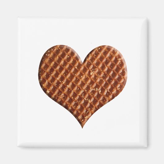 Stroopwafel hartjes magneet (Voorkant)