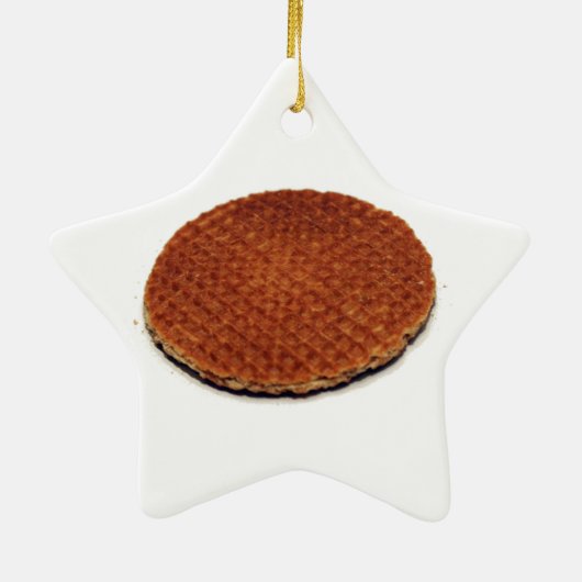 Stroopwafel Keramisch Ornament (Achterkant)
