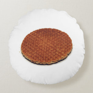 Stroopwafel Rond Kussen