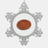 Stroopwafel Tin Sneeuwvlok Ornament (Voorkant)