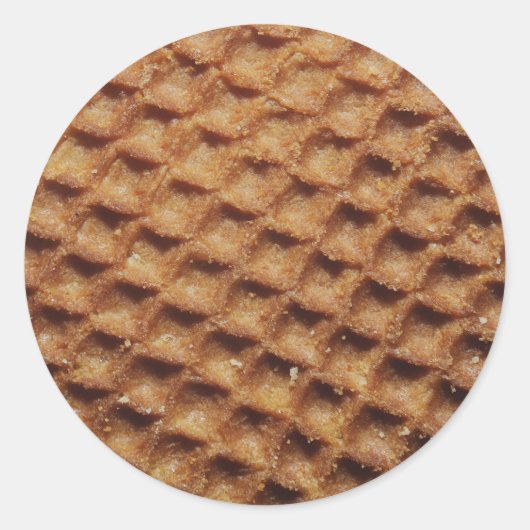 Stroopwafels Ronde Sticker (Voorkant)