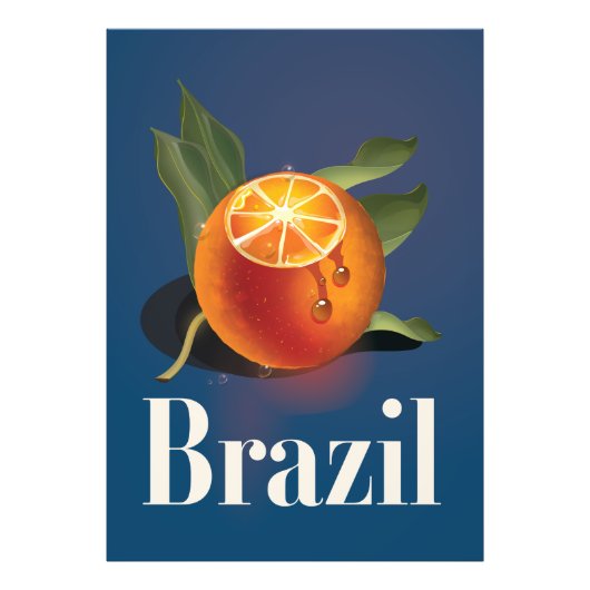 Strooster voor reizen naar Sinaasappels in Brazili Foto Afdruk (Voorkant)