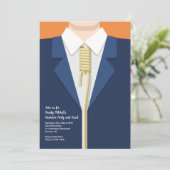 Strop vrijgezellenfeest kaart (Staand voorkant)