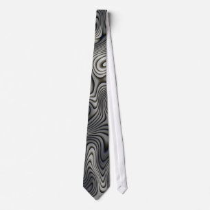 Strop zwart-wit stijl abstracte print B Stropdas