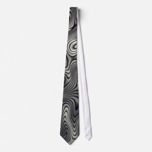 Strop zwart-wit stijl abstracte print B Stropdas (Voorkant)