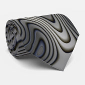Strop zwart-wit stijl abstracte print B Stropdas (Opgerold)