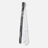 Strop zwart-wit stijl abstracte print B Stropdas (Achterkant)