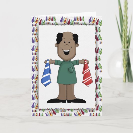 Stropdas 3 Vaderdag blanco Wenskaart Kaart (Voorkant)
