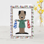 Stropdas 3 Vaderdag blanco Wenskaart Kaart (Gele Bloem)