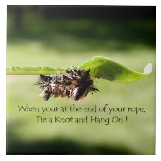 "Stropdas a Knot and Hang On" Decrotive Ceramic Ti Tegeltje (Voorkant)