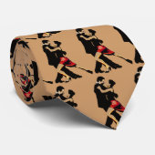 stropdas abstract betegeld paar (Opgerold)