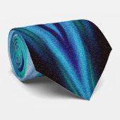 Stropdas, Abstract Blauw Zigzag Chevron Sjabloon Stropdas (Opgerold)