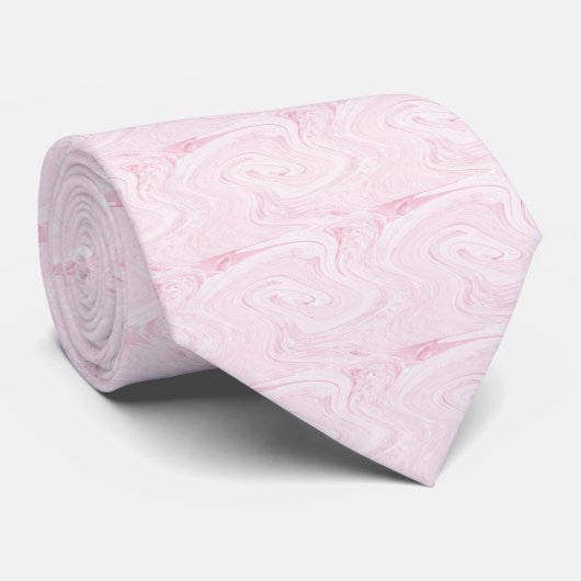 Stropdas Abstract gemuild - Roze (Opgerold)