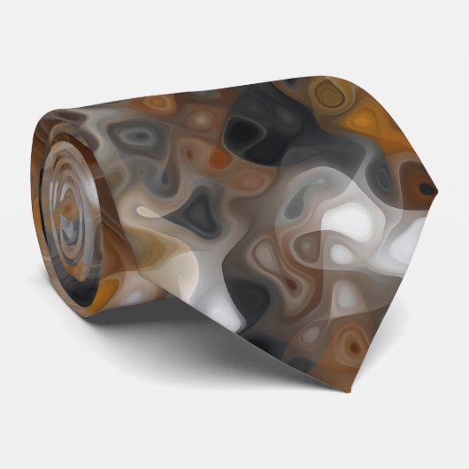 Stropdas abstract rotatiepatroon (Opgerold)