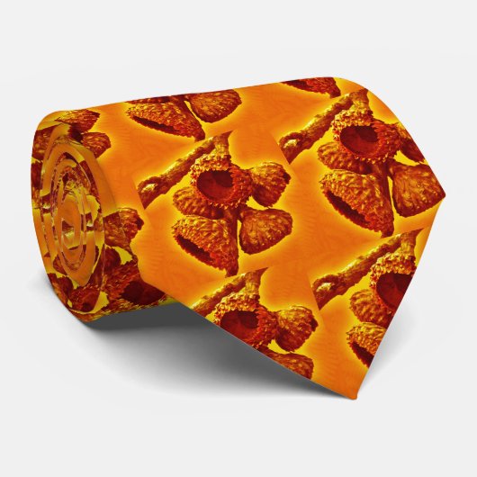 Stropdas Acorn Pet - Sinaasappel (Opgerold)