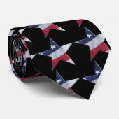 Stropdas Amerikaanse vlag in Star op zwart (Opgerold)