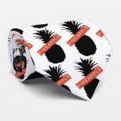 Stropdas anananas Wit (Opgerold)