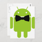 Stropdas Android Robot Icon Briefkaart (Voorkant / Achterkant)