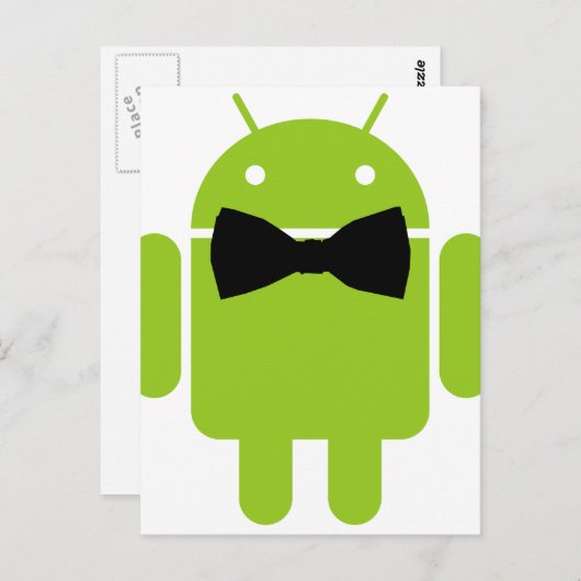 Stropdas Android Robot Icon Briefkaart (Voorkant / Achterkant)