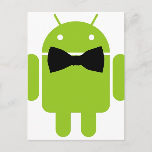 Stropdas Android Robot Icon Briefkaart (Voorkant)