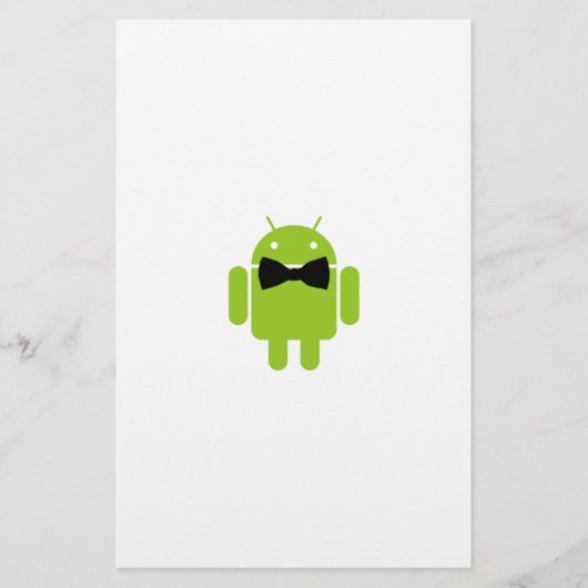 Stropdas Android Robot Icon Briefpapier (Voorkant)