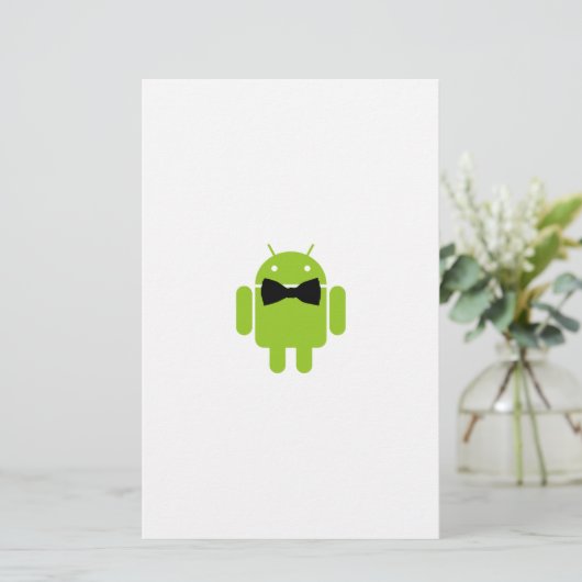 Stropdas Android Robot Icon Briefpapier (Staand voorkant)