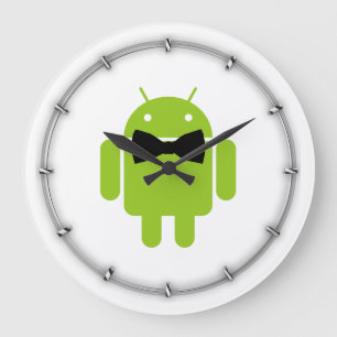 Stropdas Android Robot Icon Grote Klok