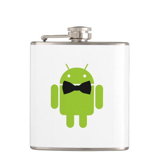 Stropdas Android Robot Icon Heupfles (Voorkant)