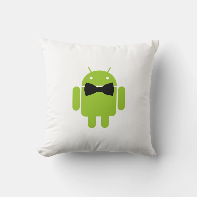 Stropdas Android Robot Icon Kussen (Voorkant)