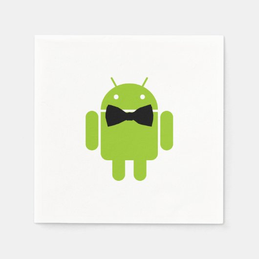 Stropdas Android Robot Icon Servet (Voorkant)