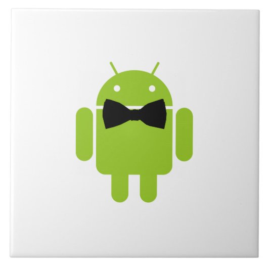 Stropdas Android Robot Icon Tegeltje (Voorkant)