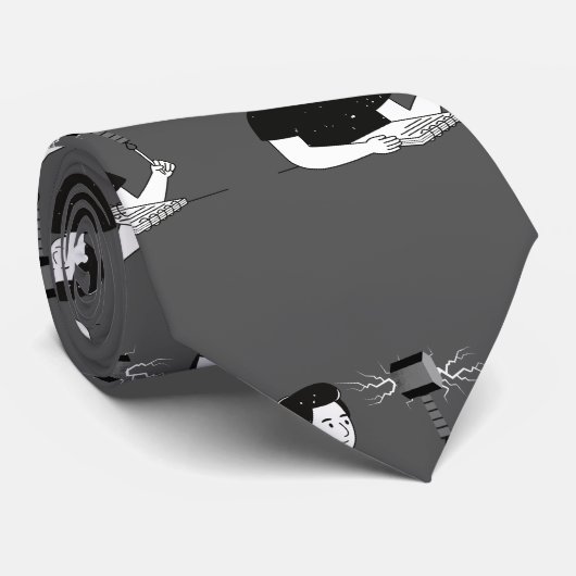 STROPDAS AU-THOR (GRAY) (Opgerold)